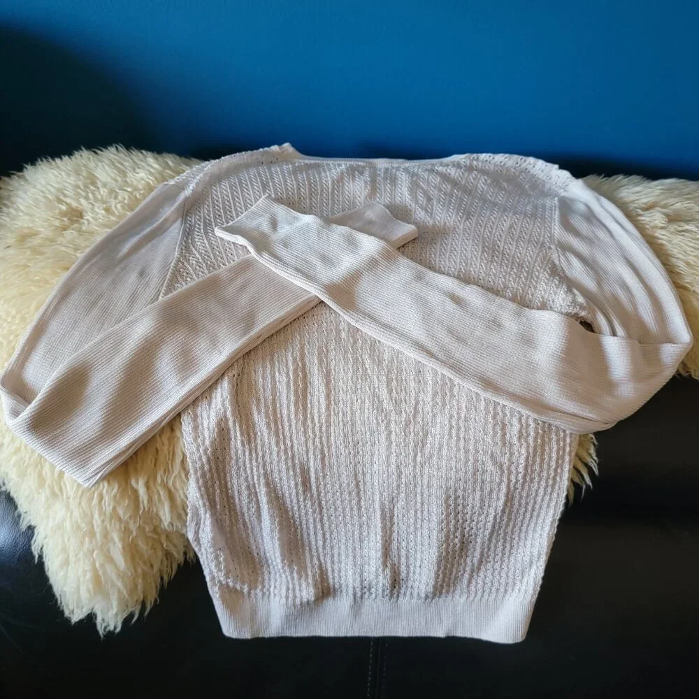 NWT Free People H2o crew pullover- color:found moon - size L - Picture 6 of 8